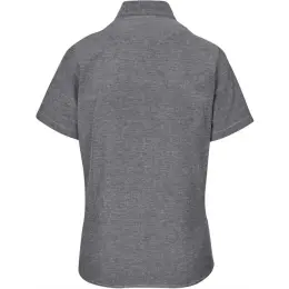 Ladies Short Sleeve Oxford Shirt Dark Grey Back
